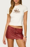 Edikted Western Graphic T Shirt In White