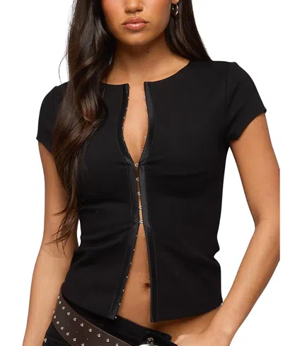 Edikted Whitley Hook Detail Top In Black