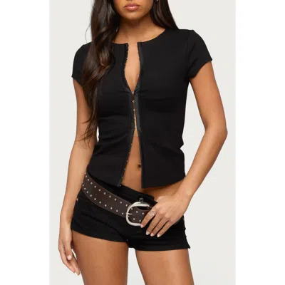 Edikted Whitley Hook Detail Top In Black