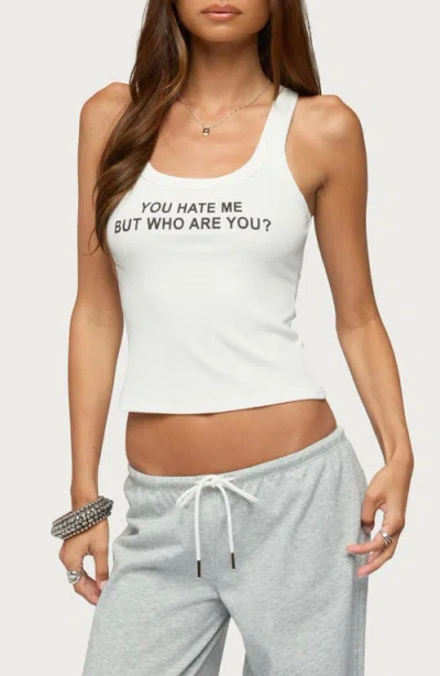 Edikted Who Are You Rib Tank In Multi