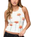 Edikted Wild Flower Cotton Graphic Tank In White