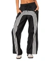 Edikted Wilda Stripe Track Pants In Black And White