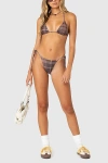 Edikted Wilhelmina Plaid String Bikini Bottom In Brown, Women's At Urban Outfitters