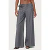Edikted Willard Baggy Belted Lace-up Pants In Gray