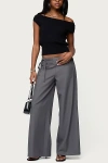 Edikted Willard Baggy Lace Up Belt Pants In Dark/gray, Women's At Urban Outfitters In Gray