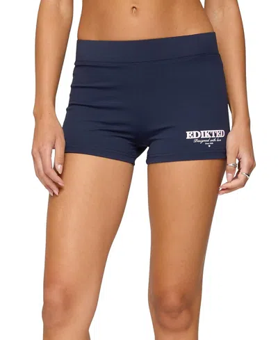 Edikted With Love Biker Shorts In Blue