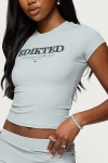 Edikted With Love T-shirt Top In Gray, Women's At Urban Outfitters