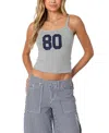 Edikted Women's 80's Babe Tank Top In Gray Melange