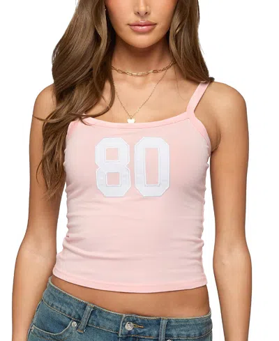 Edikted Women's 80's Babe Tank Top In Light Pink