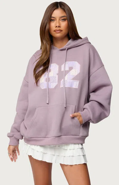 Edikted 82 Oversized Hoodie In Purple