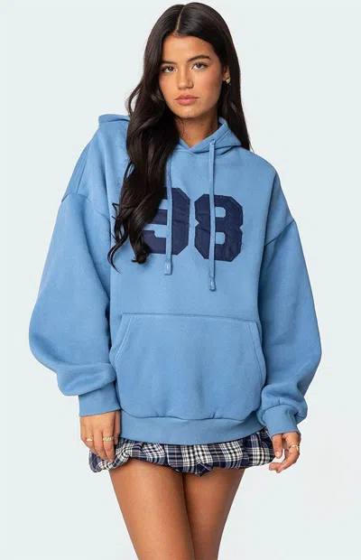 Edikted 98 Oversize Hoodie In Blue