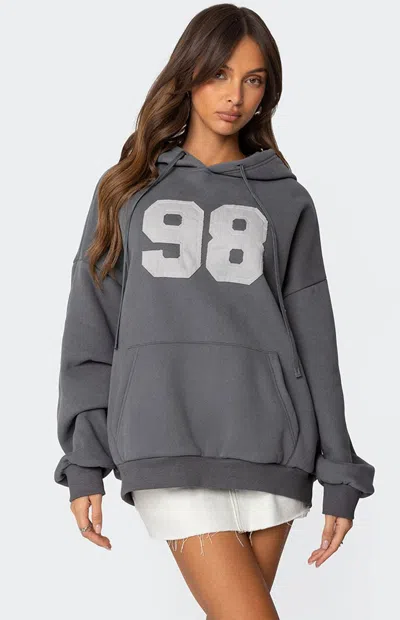 Edikted 98 Oversized Hoodie In Gray