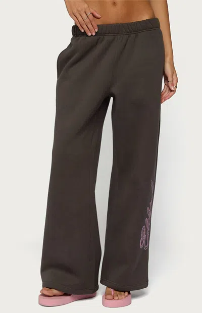 Edikted Women's Always  Sequin Sweatpants In Dark Gray