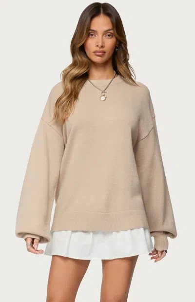 Edikted Aminata Oversize Sweater In Nude