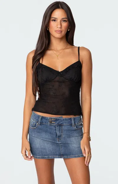 Edikted Angelina Lace Camisole In Black