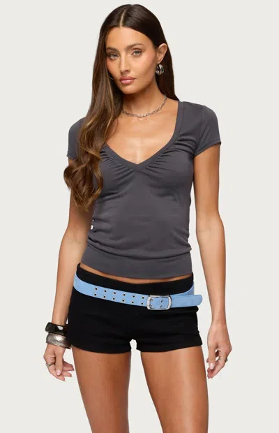 Edikted Women's Arabel Gathered Top In Gray