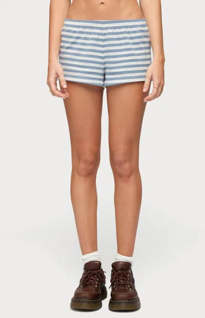 Edikted Aubrie Stripe Low Rise Shorts In Multi