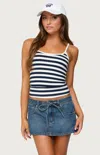 Edikted Bailee Stripe Rib Camisole In Multi