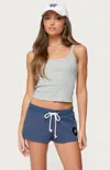 Edikted Basic Babe Crop Stretch Cotton Camisole In Gray