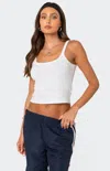 Edikted Women's Basic Babe Tank Top In White In White