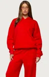 Edikted Basic Girl Oversize Hoodie In Red