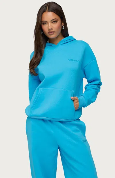 Edikted Women's Basic Girl Oversized Hoodie In Turquoise In Blue