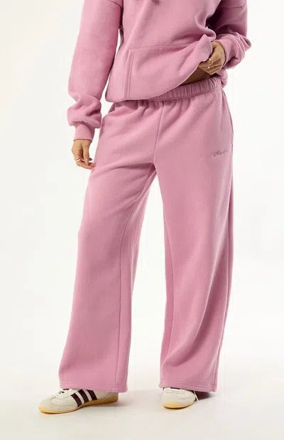 Edikted Women's Basic Girl Wide Leg  Sweatpants In Pink