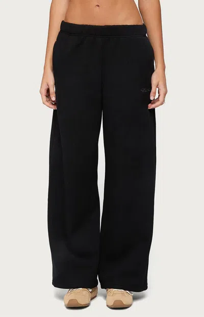 Edikted Women's Basic Girl Wide Leg Sweatpants In Black