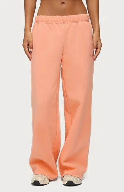 Edikted Women's Basic Girl Wide Leg Sweatpants In Orange