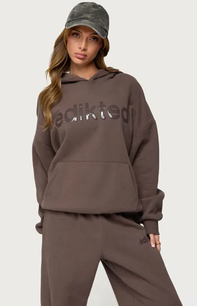 Edikted Hoodie In Brown