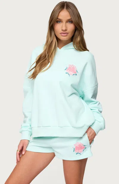 Edikted Beach Bloom Hoodie In Green
