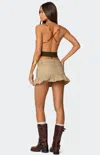 Edikted Beaded Deep Cowl Neck Backless Top In Green