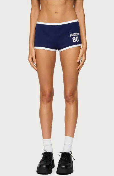 Edikted Women's Brooklyn Contrast Shorts In Navy In Gray