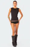 Edikted Brynley Open Back Romper In Black
