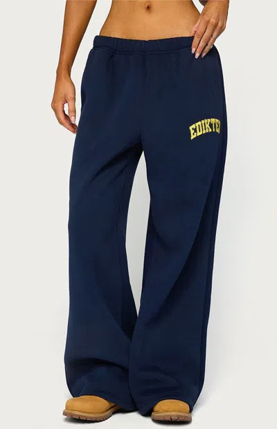 Edikted Women's Camo Crush  Sweatpants In Navy In Blue