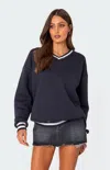 Edikted Caryn Oversize Sweatshirt In Blue