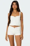 Edikted Cassi Tank Top In White