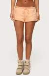 Edikted Cataleya Drawstring Microshorts In Animal Print