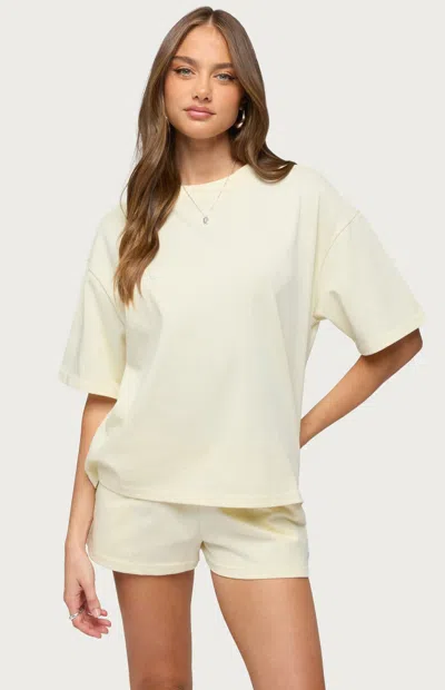 Edikted Women's Cecilia Oversized T-shirt In Yellow In Neutral