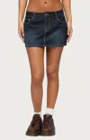 Edikted Chiara Denim Miniskirt In Blue