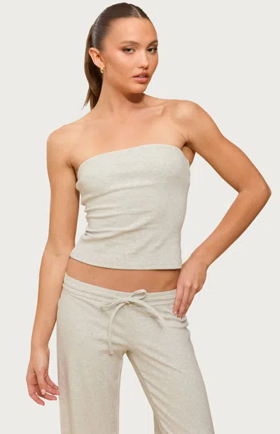 Edikted Claudia Stretch Cotton Tube Top In Gray