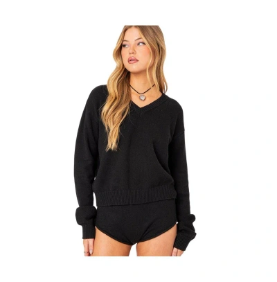 Edikted Women's Comfort Club Oversized Sweater In Black