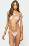 Edikted Coralle Triangle Bikini Top In Pink