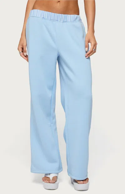 Edikted Women's Core Stripey Wide Leg Sweatpants In Blue
