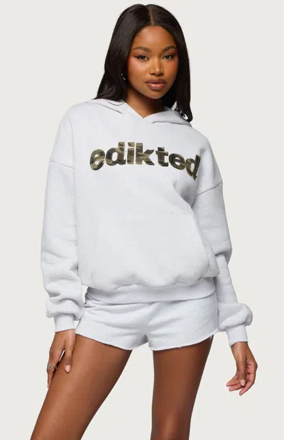 Edikted Women's Cutie Hoodie In Light Gray