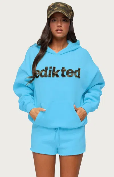 Edikted Women's Cutie Hoodie In Turquoise In Blue