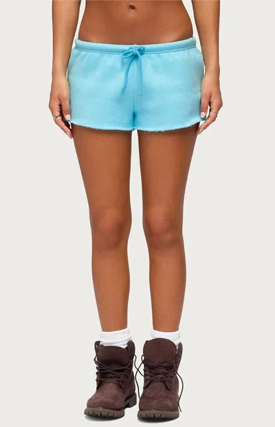 EDIKTED WOMEN'S CUTIE SWEAT SHORTS IN TURQUOISE