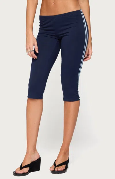 Edikted Women's Danie Stripey Capri Leggings In Navy