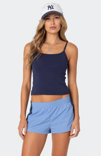 Edikted Deanna Cotton Tank In Navy