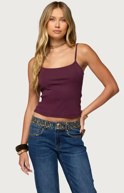 Edikted Women's Deanna Tank Top In Purple In Burgundy